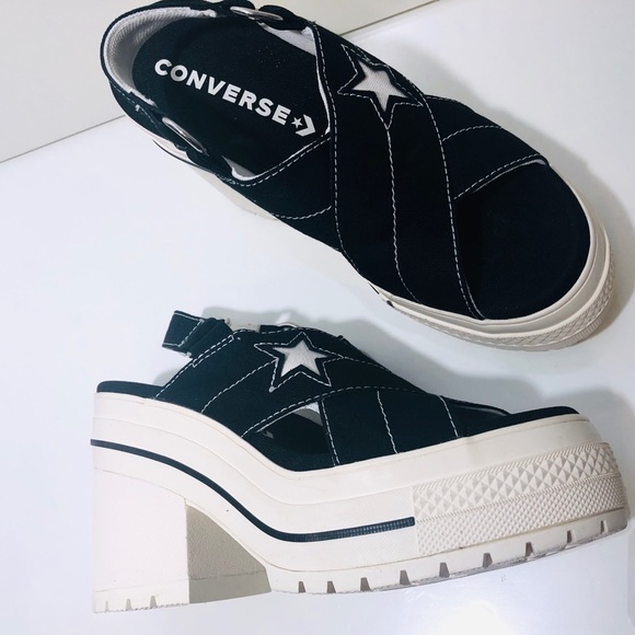 Converse One Star BoardwalkStrut Sandal Heel Black - Picture 8 of 8